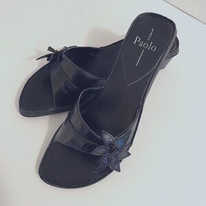 Linea Paolo Meddy Black Slides -  10 M